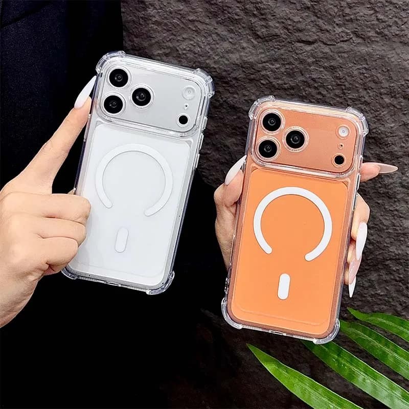 High Quality Four Corner Anti Drop Magnetic Phone Case For IPhone 18 ProMax 11 12 13 14 15 16 17 Pro, Supports Wireless Charging