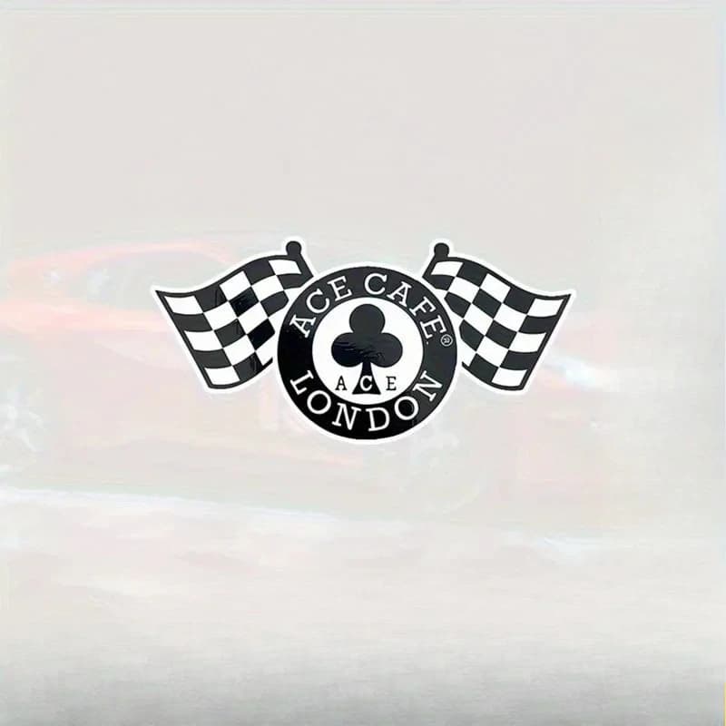 Black White Round Checkered Flag Stickers 1PC Racing Waterproof Vinyl Decals For Universal Car Motorcycle Helmet Styling Decor