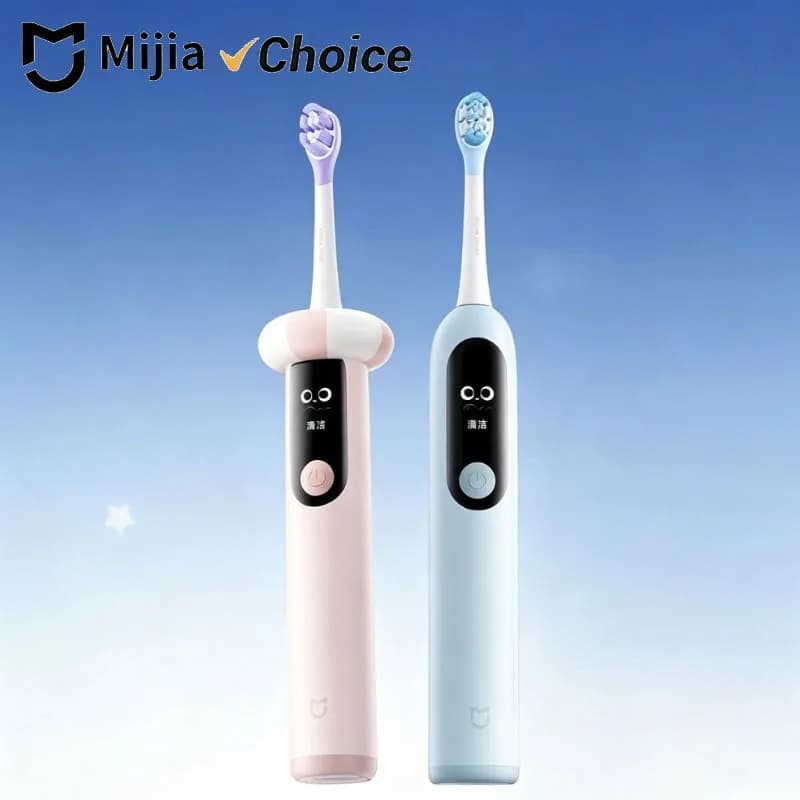 Mijia Children's Electric Toothbrush Pro Children Soft Hair Cleaning Brush Smart 3 Modes with LED Screen Travel Lock App Control