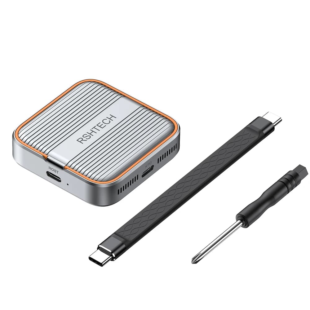 Custodia SSD M.2 NVMe Pcle con trasferimento dati USB C Custodia esterna magnetica PD da 10 Gbps e 100 W Supporto 2230/2242 per iPhone