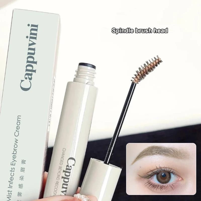 Cappuvini Natural Coloring Cream Eyebrow Liquid, Waterproof and Durable, Brown Tint, Eyebrow Mascara, Cosmetics for Makeup Eyes