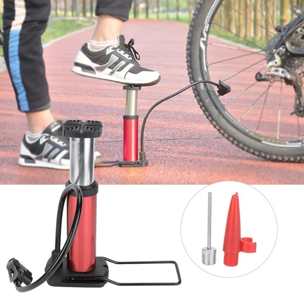 1 set di pompe compatte per gonfiare pneumatici di biciclette, pompe in metallo resistenti per biciclette, motociclette, palloni con ugello casuale
