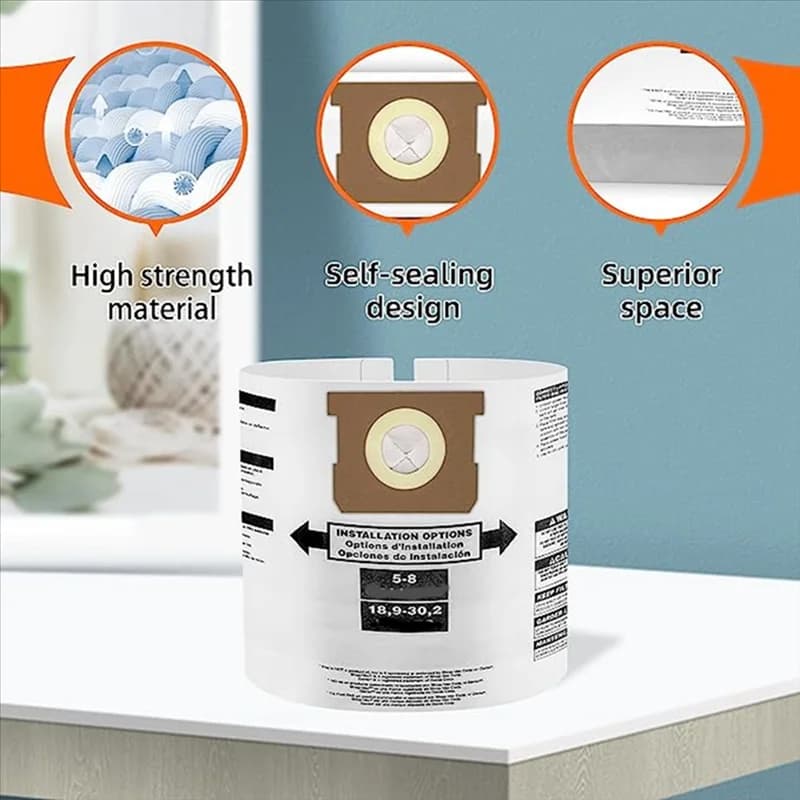 A38T-Suitable For Shopvac 5-8 Gallon Series Vacuum Cleaner Accessories Vacuum Bag Dust Bag Replacement Accessories