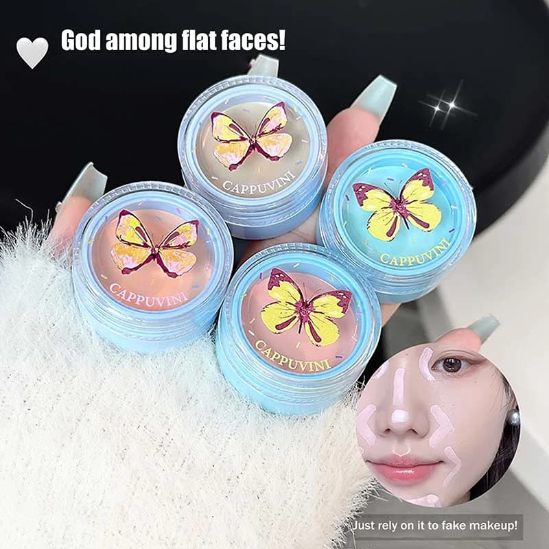 1 pz Cappuvini Contouring Highlighter Blush Cream Pearlescent Luminizer Waterproof Multi-purpose Face Illuminator Brighten Makeup