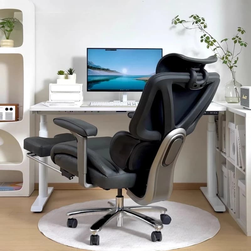 Sedia da Gaming Mid-Century per Adulti, Poltrona Ergonomica da Ufficio, Sedia da Scrivania per Gamer, Chaise Longue Relax per PC