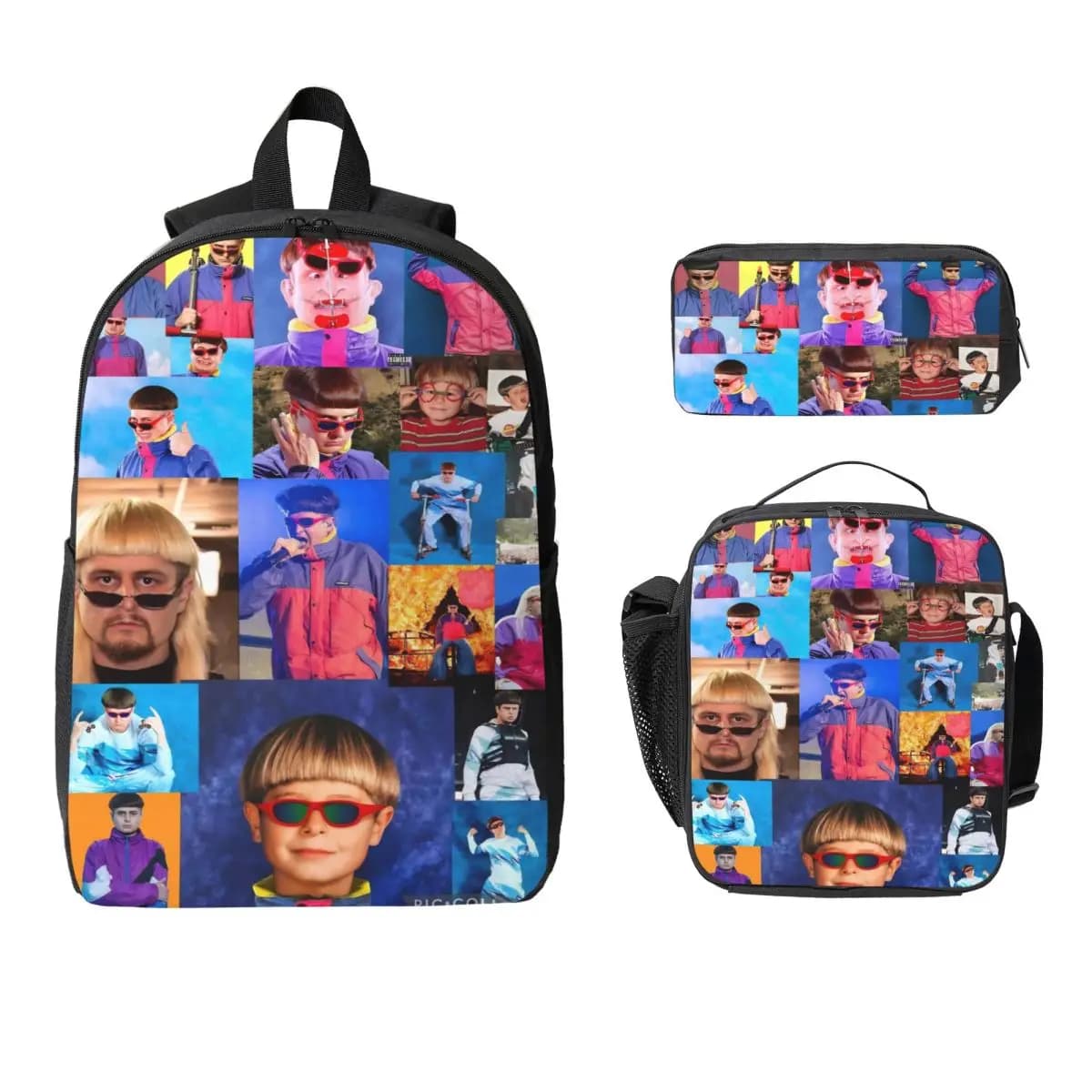 3Pcs RIP Oliver Tree 1993-2026 Backpack Set for Children Pencil Boxes Bookbag Sets with Lunch Box For School Students Daypack