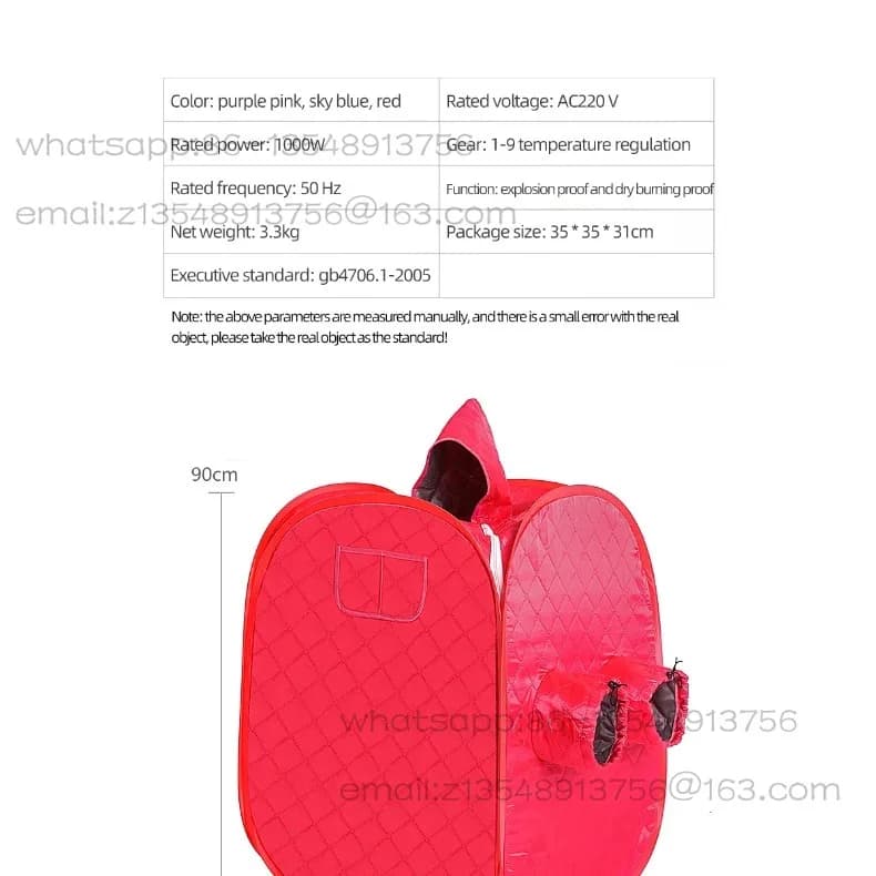 Coperta avvolgente disintossicante per sauna riscaldata, telecomando, vaporizzatore portatile per sauna a doppio braccio