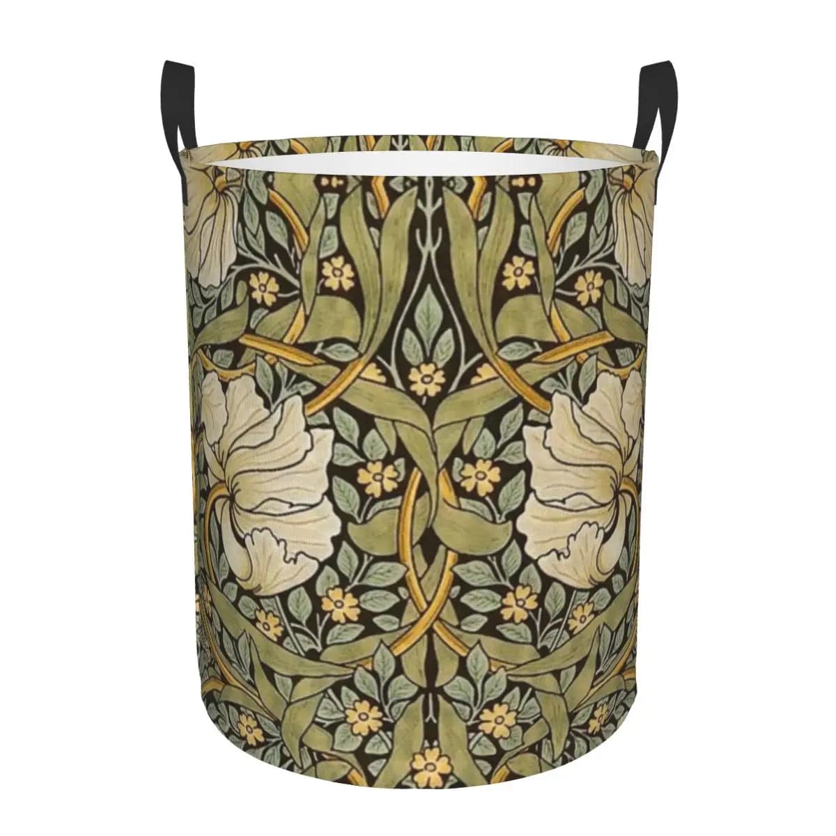 Custom William Morris Pimpernel Laundry Hamper Large Storage Basket Floral Textile Pattern Kids Nursery Toy Organizer