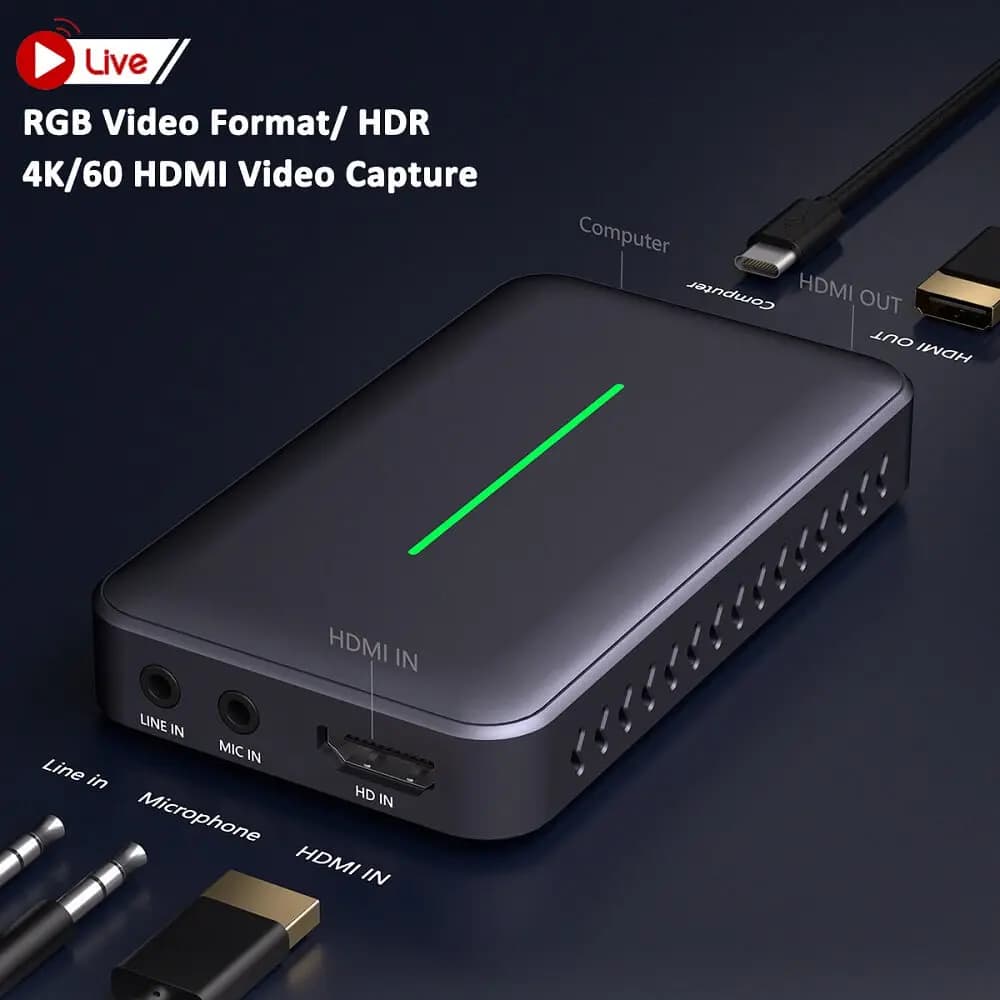 2025 Registrazione di giochi Insegnamento online Schede di acquisizione video Dual HDMI Scheda di acquisizione video HDMI Attrezzatura USB 3.0 4K
