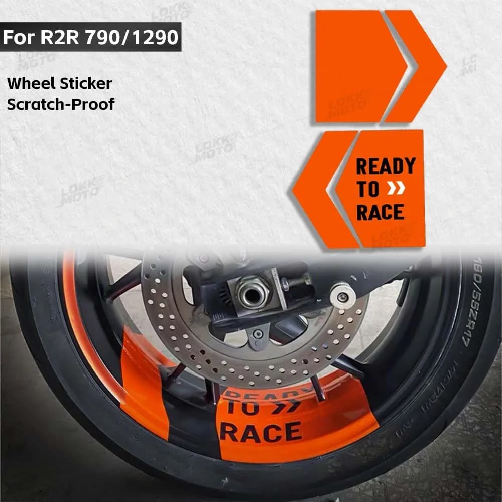 Motorcycle Inner Ring Arrow Sticker Rim Decorative Decal Waterproof Accessories For Duke R2R 790 890 GP 1290 SUPER ADVENTURE