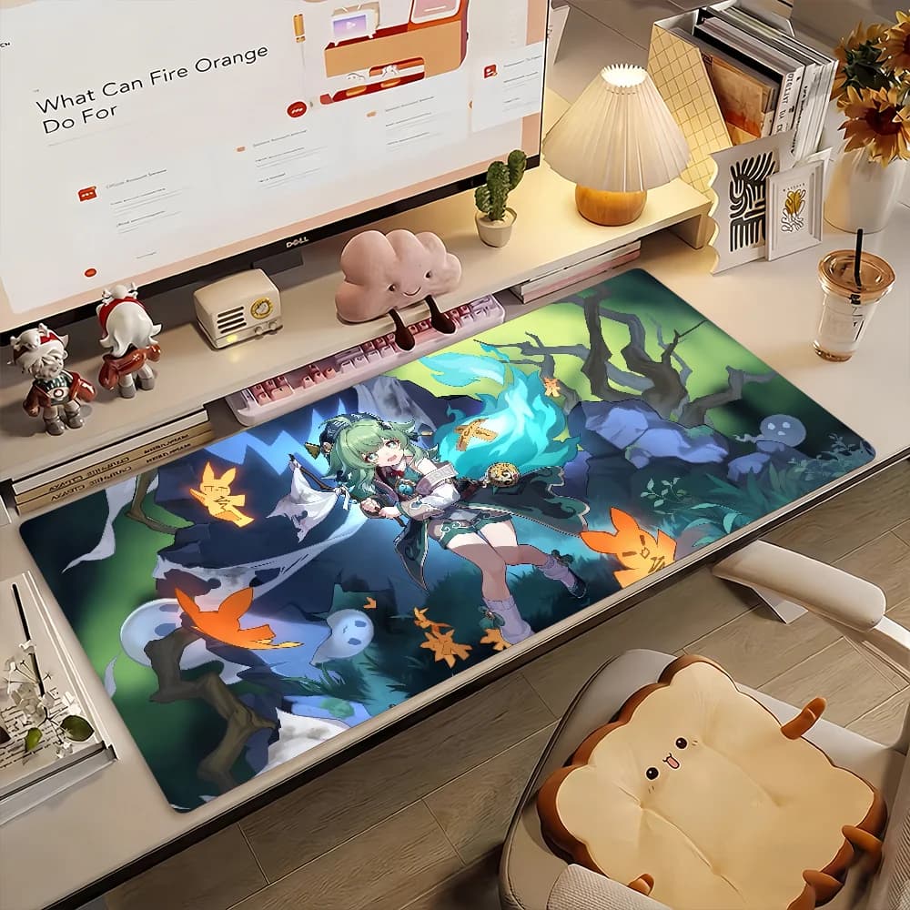 Tappetino per Mouse da Gioco Honkai Star Rail Huohuo, Antiscivolo in Gomma, Tappetino per Computer da Giocatore, Decorazione per Scrivania, Tappetino per Laptop e Ufficio, Grande