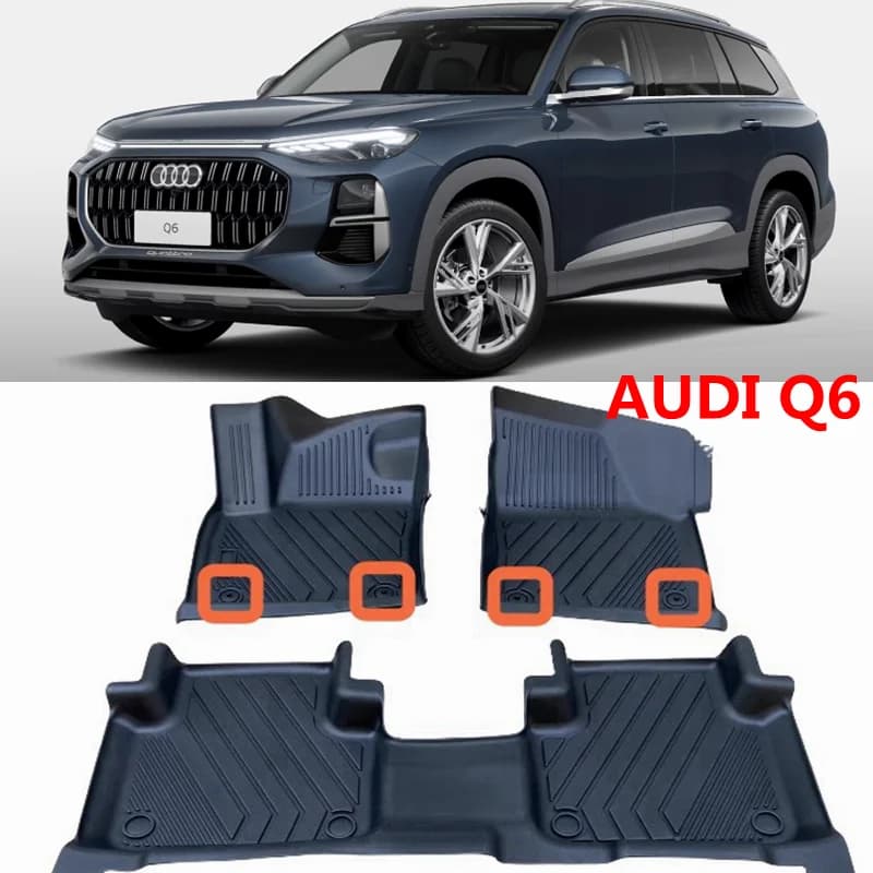 Utilizzare per Audi Q6 car carpet Q6 tappetino per auto personalizzato per tutte le stagioni Q6 Set completo Trim per adattarsi a Audi Q6 tappetino impermeabile per bagagliaio