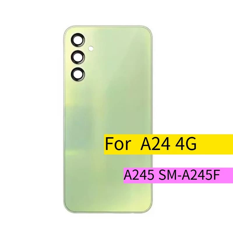 For Samsung Galaxy A24 4G SM‑A245F Replacement Battery Back Cover Rear Door Housing With Camera Lens Repair Spare Parts