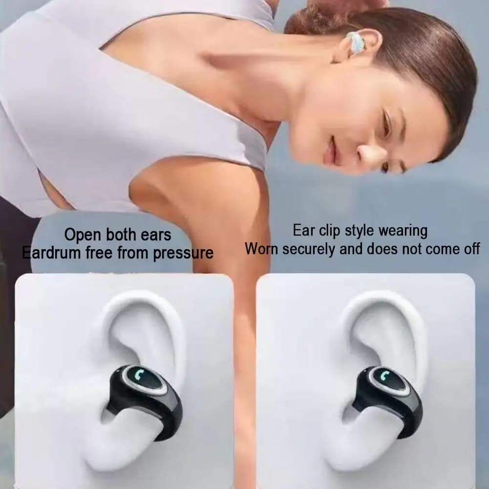 Mini Auricolari Invisibili Auricolari Bluetooth Singoli Cuffie Clip-on Open-Ear Sport Auricolari In-Ear Musica HiFi
