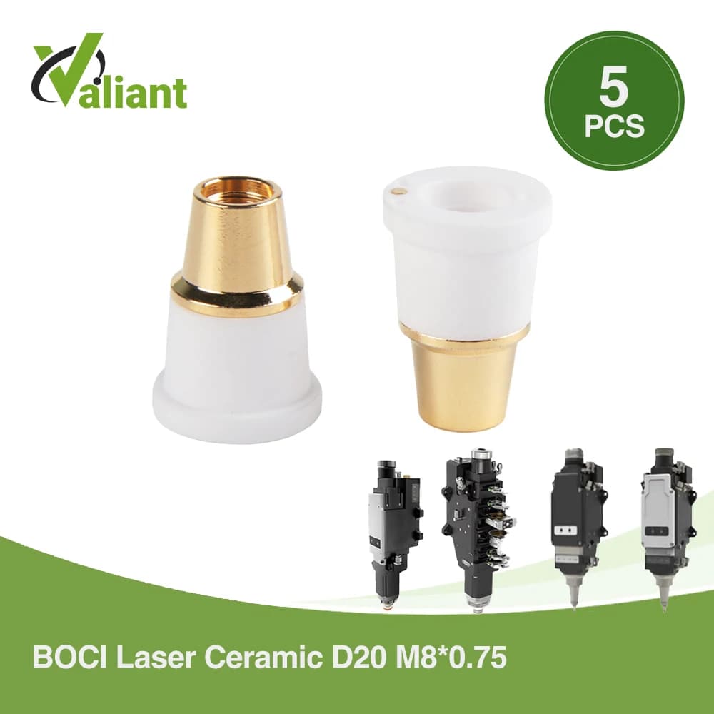 5Pcs BOCI Laser Ceramic Rings D20 M8*0.75 DY.C.A0004AA Laser Equipment Parts for BOCI 3D Cutting Head