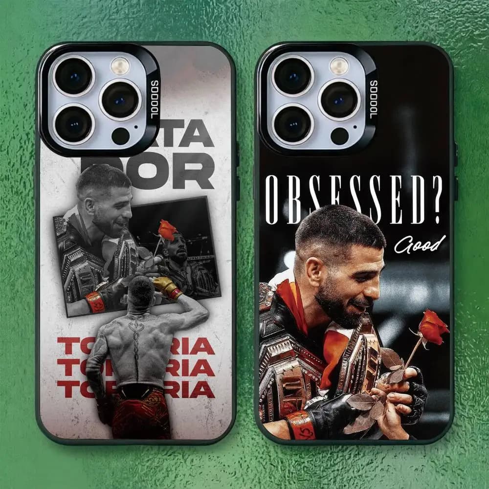 Boxing I-Ilia Fighting Topuria Phone Case For iPhone 17,16,15,14,13,12,11 Plus,Pro Max,XS,Colorful Silver Phone case Funda Cover