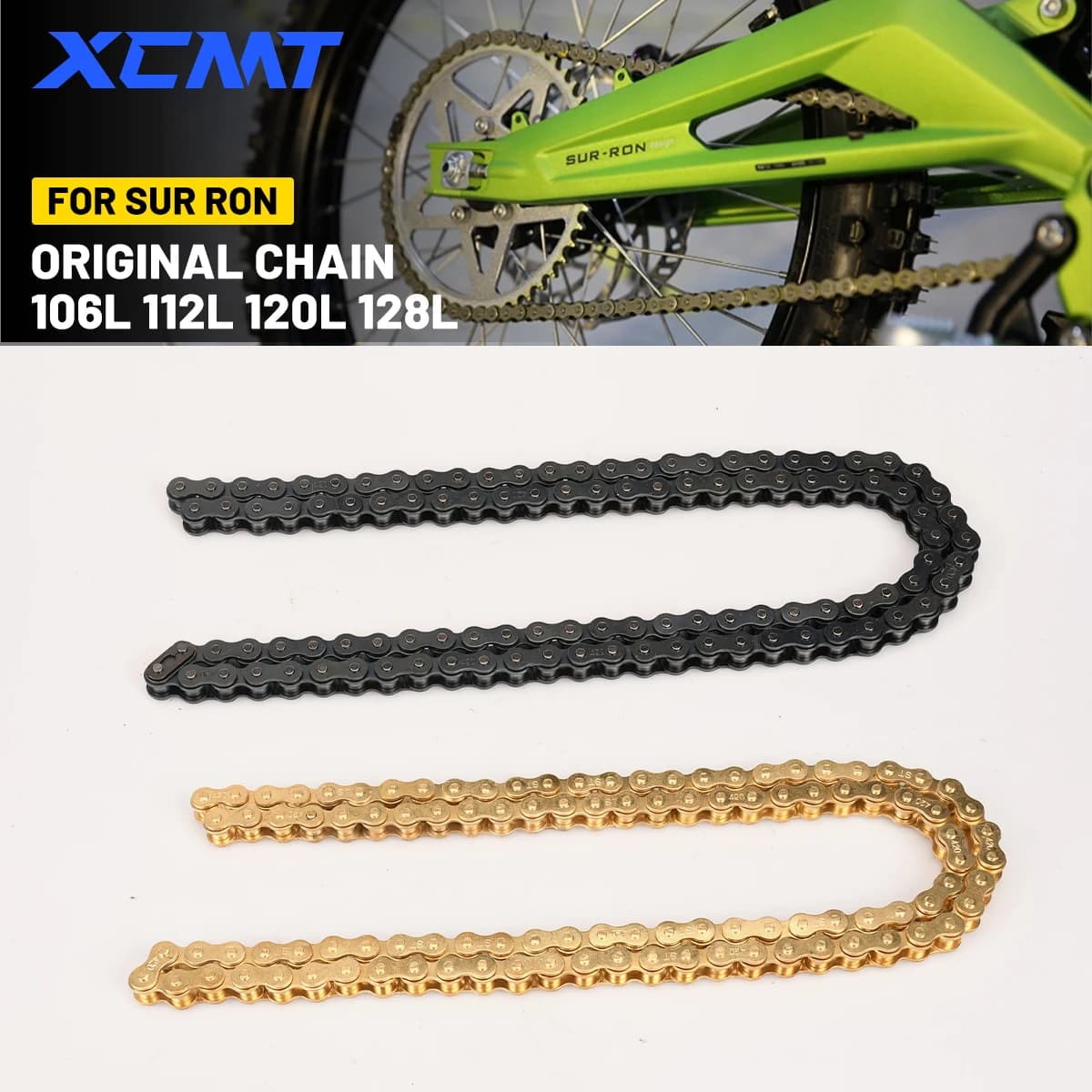 Moto 96L 102L 106L 112L 120L 128L Catena Per Sur Ron Sur-Ron Surron Lightbee Light Bee XS Bici Elettrica da fondo