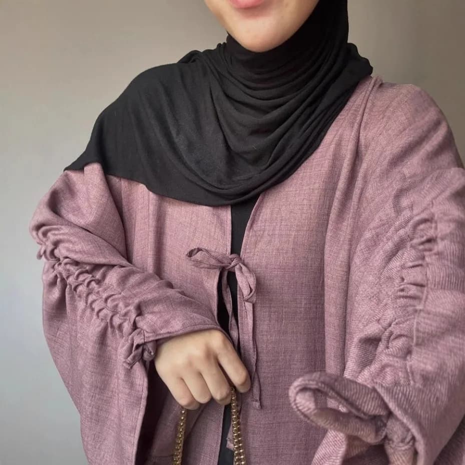 2025 Arabia Saudita Donne Musulmane Abito Modesto Kimono Aperto Eid Dubai Abaya Festa Islamica Solido Turchia Polsini Con Lacci Abiti Lunghi