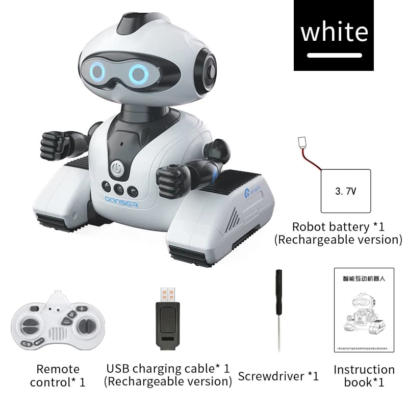 Mini Robot RC per Bambini, Giocattolo Intelligente con Sensori, Programmabile, Educativo, Musicale, Danzante, con Controllo Gestuale e Remoto