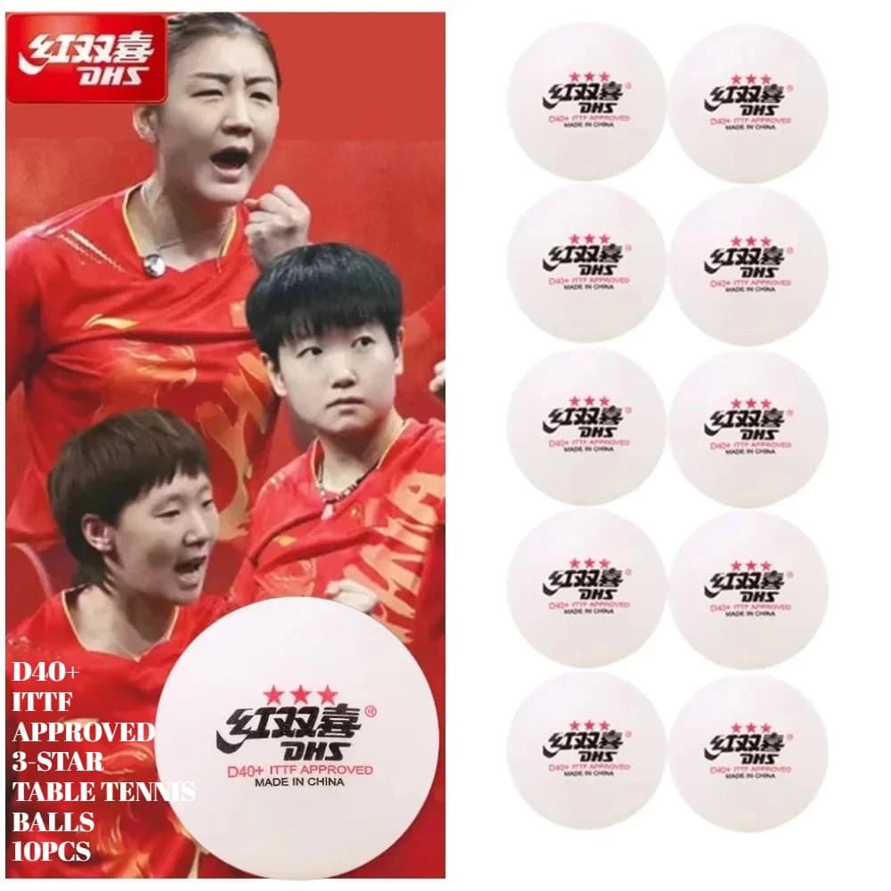 DHS Seamed Table Tennis Balls D40+ ABS New Material 10 Pcs/Box Professional ITTF Approved Ping Pong Balls for Training 10 /20pcs