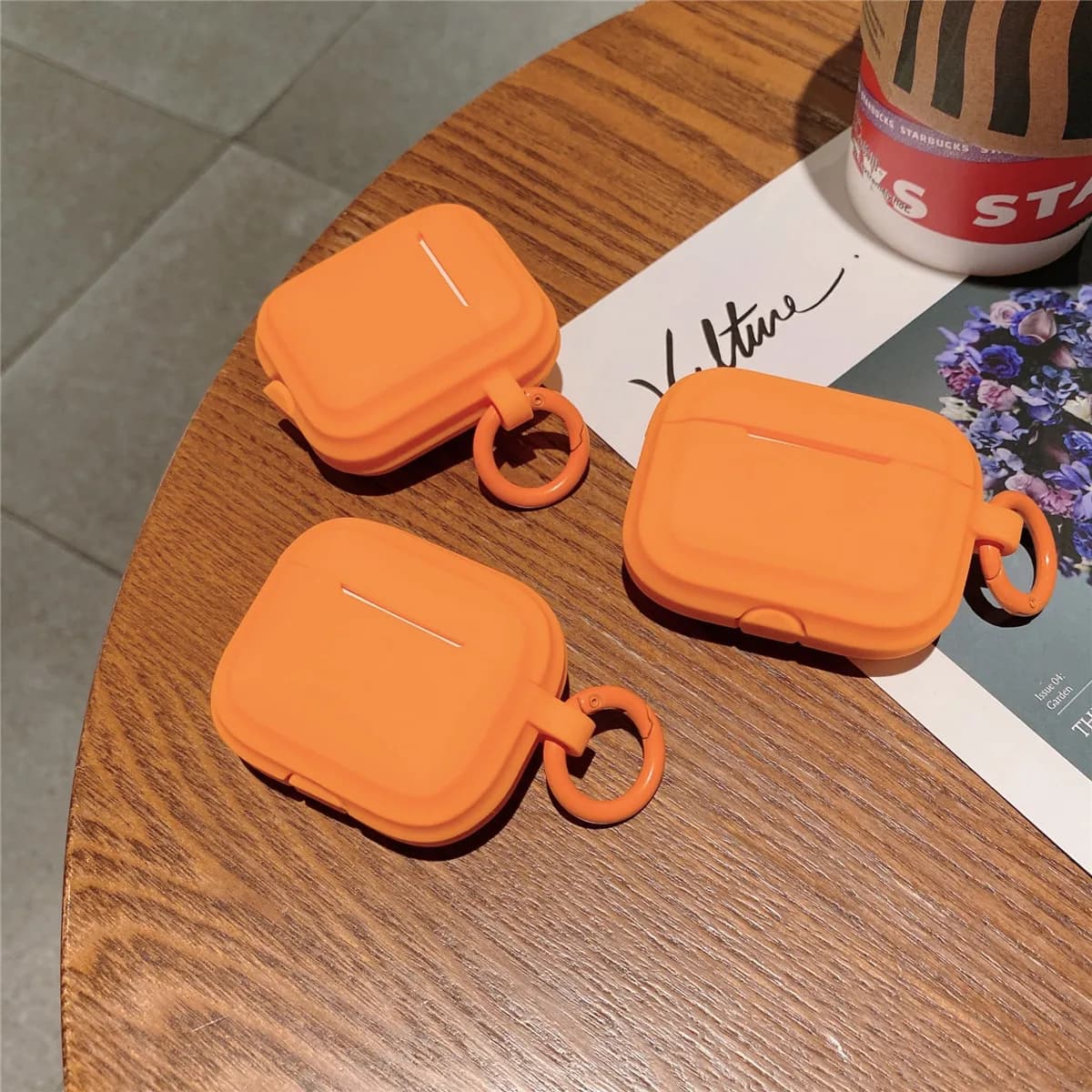 Per custodia Airpods Pro 3, custodia protettiva antiurto in silicone arancione per Airpods Pro 2/Airpods 1 2 3 4 Cover Funda