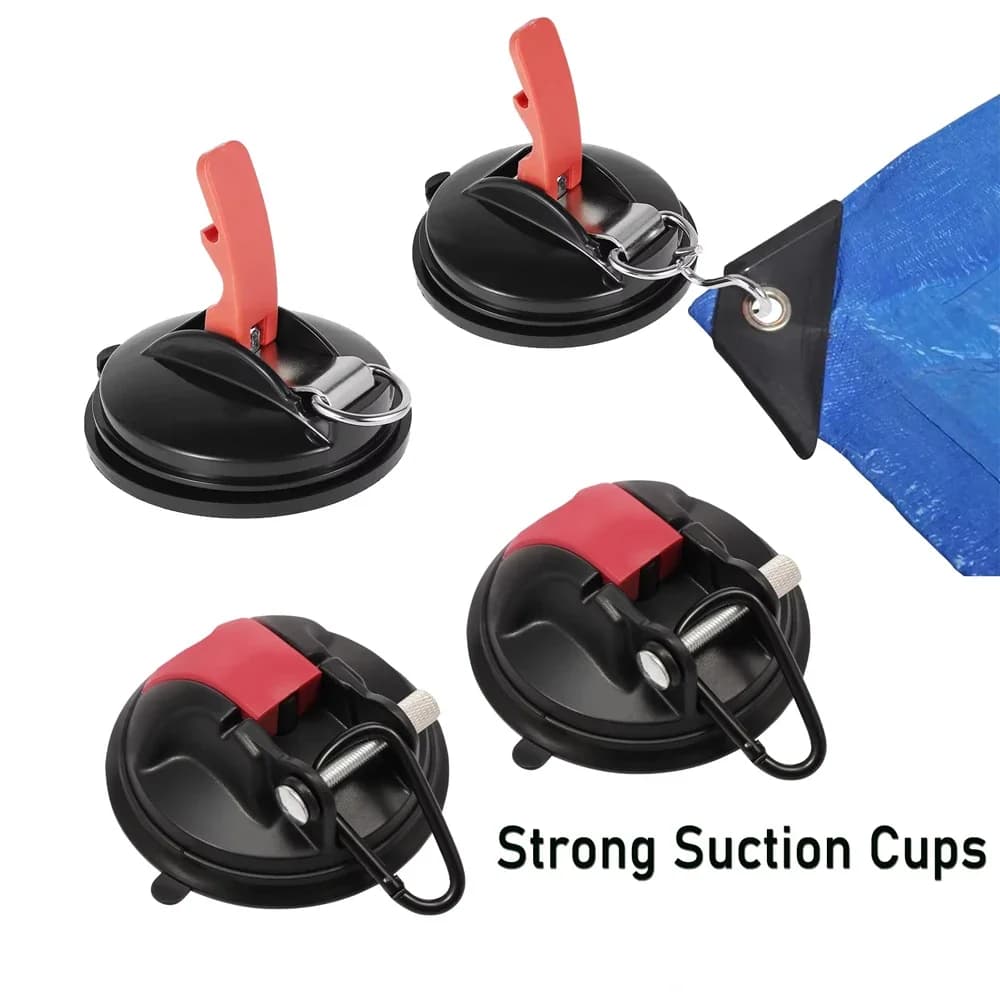 Ganci a ventosa Elementi essenziali per il campeggio dell'auto Ventosa Camper con gancio di fissaggio Forte potenza per strumenti in vetro per finestre di barche RV Amagi