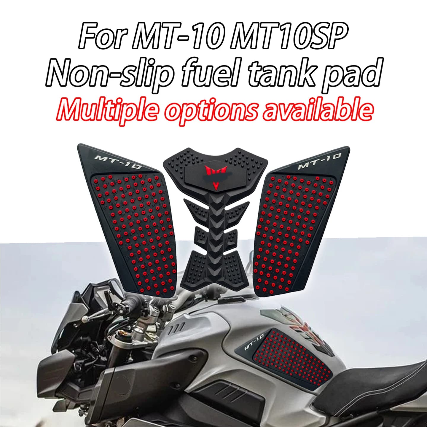 Per Yamaha MT-10 FZ-10 MT-10SP MT10 FZ10 2016-2026 Adesivi Antiscivolo Moto, Pad in Gomma per Serbatoio, Pad Laterale per Serbatoio, Protezione Ginocchia