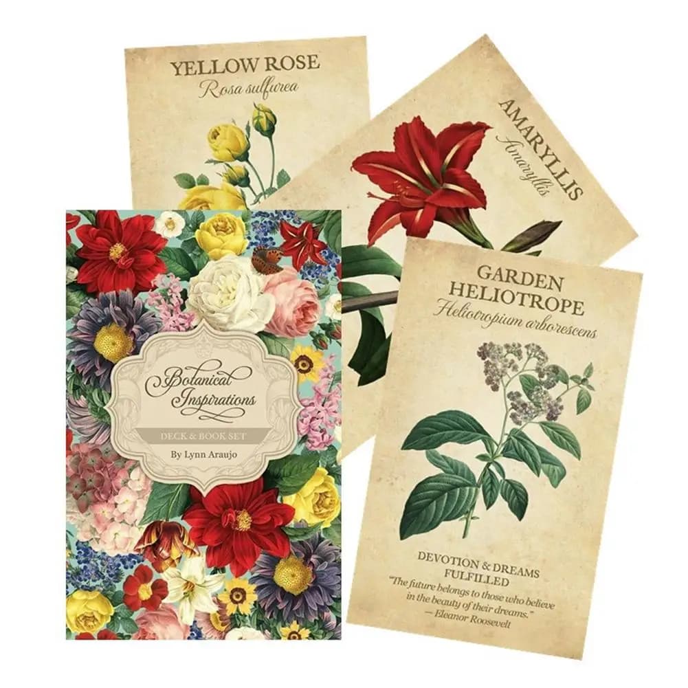 Inspiration botanica Carte Oracle A 45 Mazzo di tarocchi Versione inglese Gioco da tavolo Guida PDF per uso personale