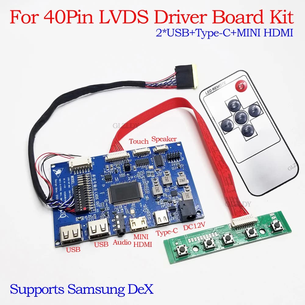 40 pin LVDS monitor LCD portatile controller LCD gioco da tavolo display pannello driver HDMI TYPE-C controller USB 1366*768 1920*1080
