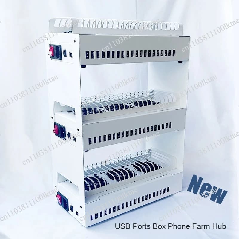 Upgraded Version USB Ports Box Phone Farm USB Hub Android Control Box Batch Synchronization Smart Control Unified Management