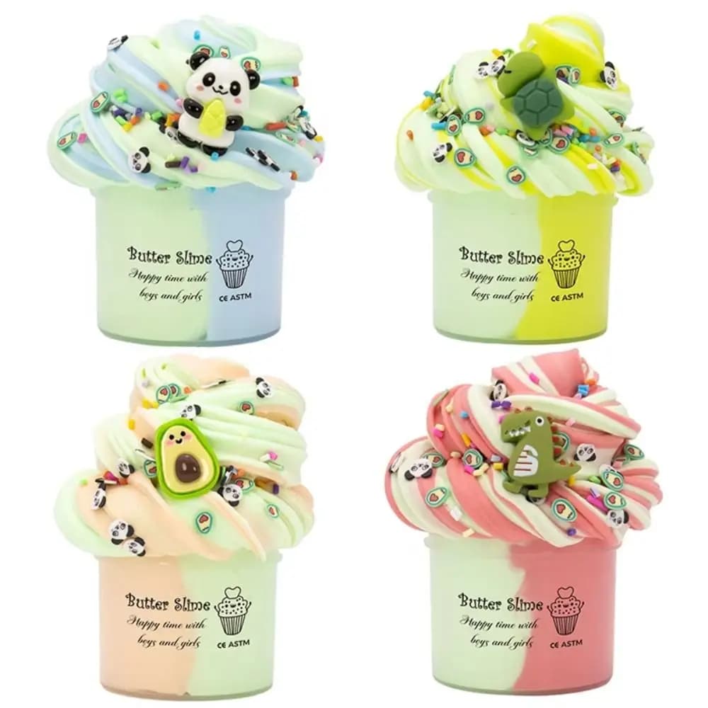 Kit Slime Creativo Morbido e Soffice, Giocattolo Sicuro per lo Sviluppo delle Abilità Manuali, Slime Cristallino, Slime Panda e Dinosauro, Purea di Slime Cristallino per Bambini