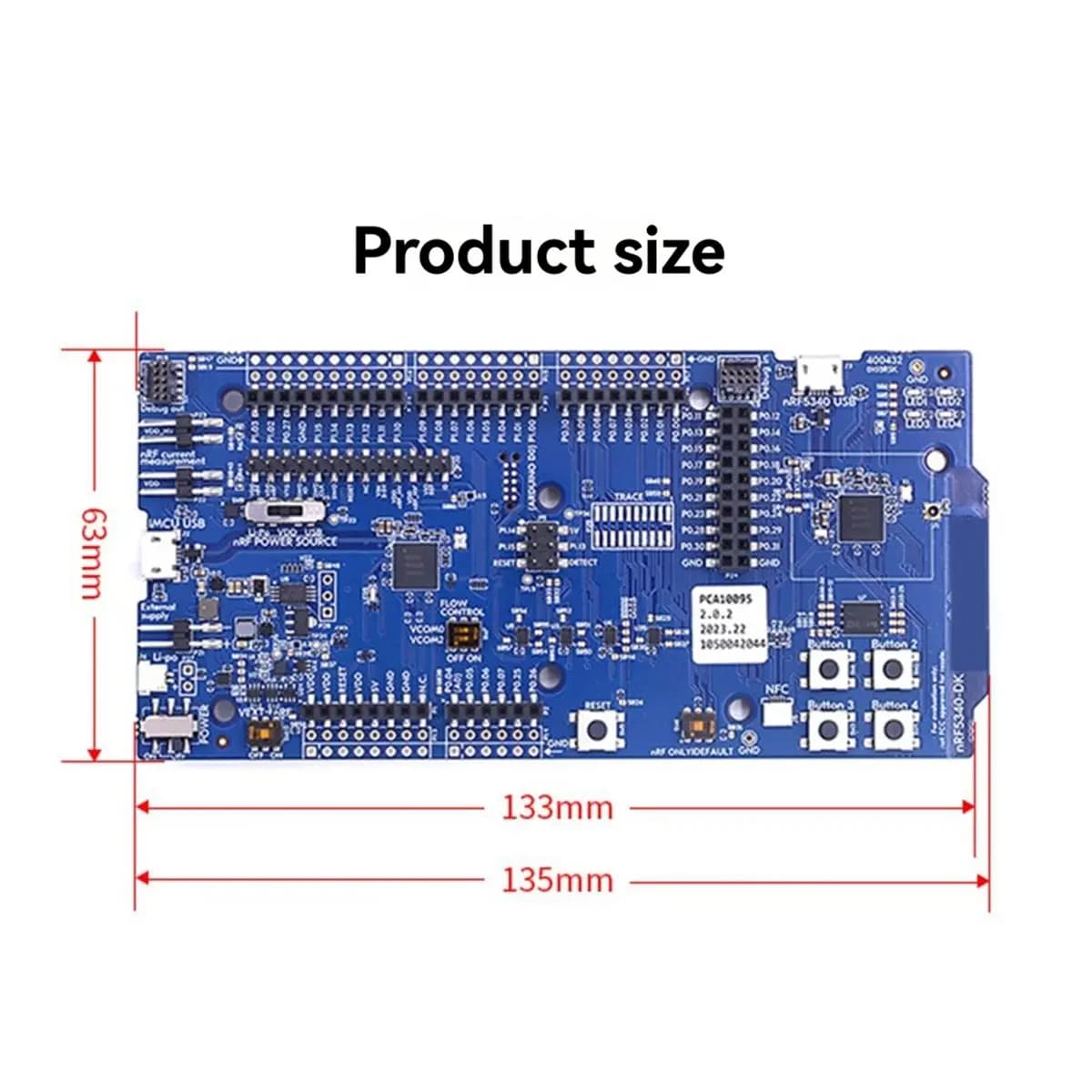 (ABDH) NRF5340 DK Versatile Development Card for SoC NRF5340 Dual Core Bluetooth 5.2 for Arduino UNO R3