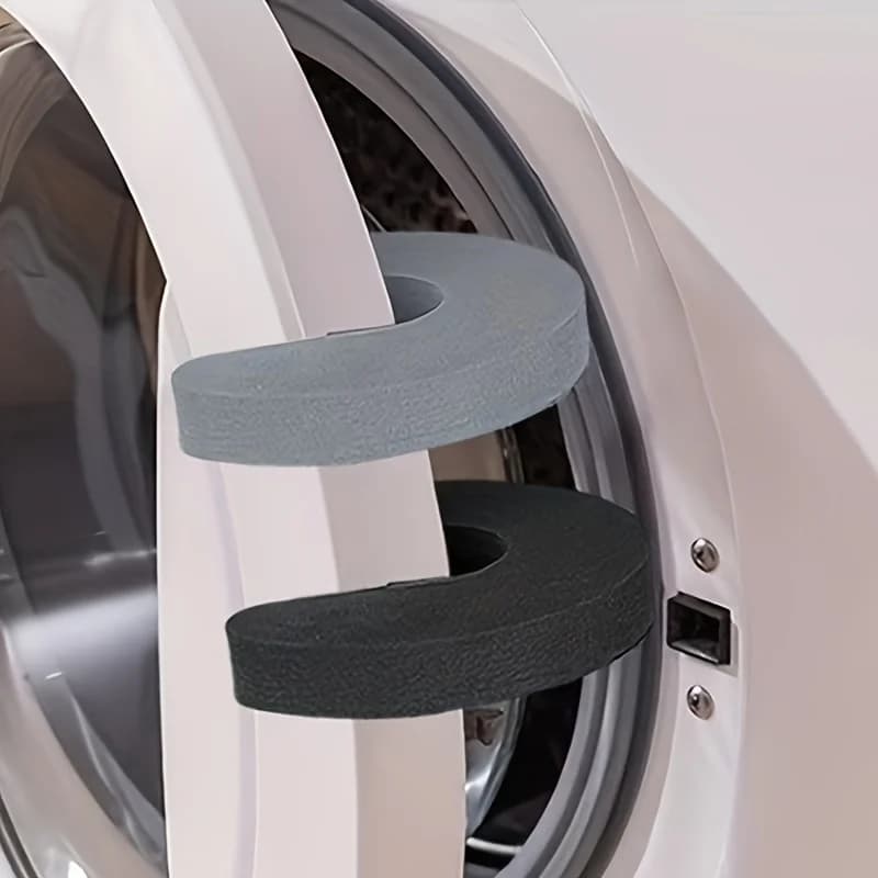 Set di staffe di ventilazione per lavatrice da 2 pezzi Soft-Touch Anti-Pinch | Fermaporta in plastica, nessuna batteria richiesta