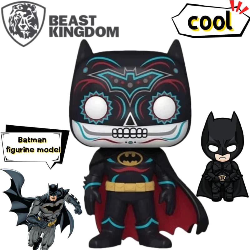 BeastKingdom Batman fatto a mano creativo fresco animazione di alto valore circostante modello di bambola di cartone animato ragazzo casa auto ornamenti per il desktop