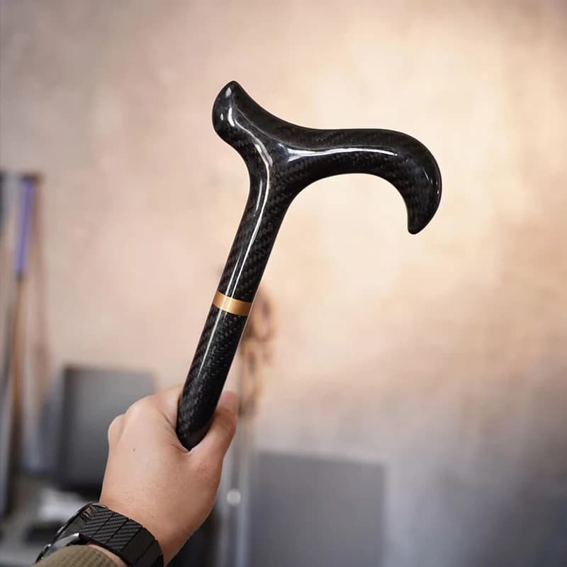 Ultra-light Carbon Fiber Walking Stick, Adjustable Telescopic Hiking Pole for Men Women Elderly, Travel Trekking Support Aid