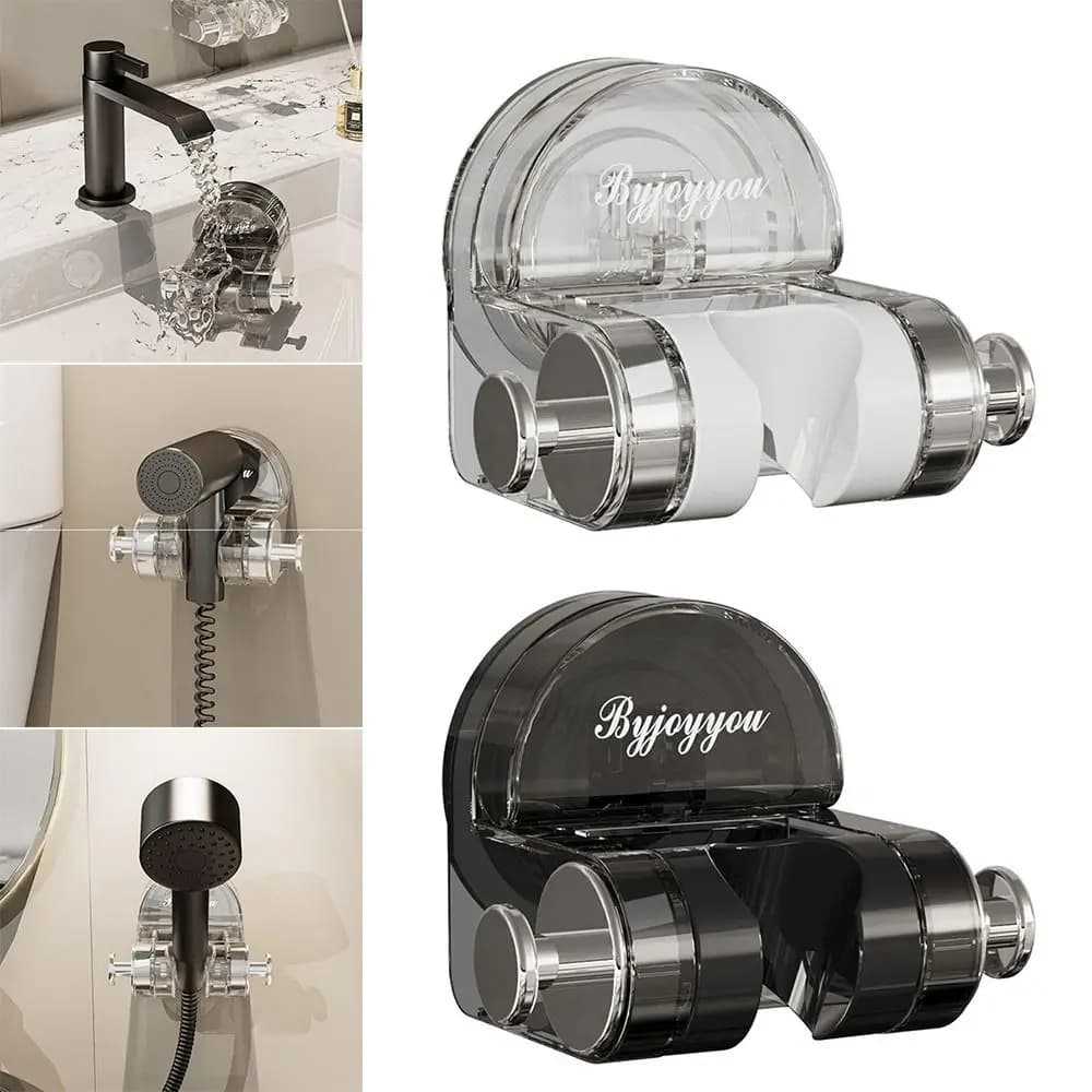 Removable shower head holder with adjustable suction cup Wall mounted shower stand Easy to install bathroom