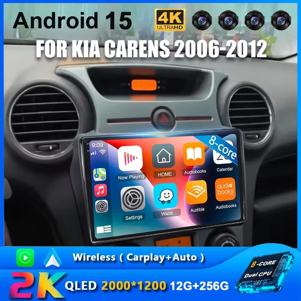 Android 15 Car Radio For Kia Carens Rondo 2006 - 2012 Multimedia Video Player Navigaion GPS 2 din 4G DVD Carplay Auto Head Unit