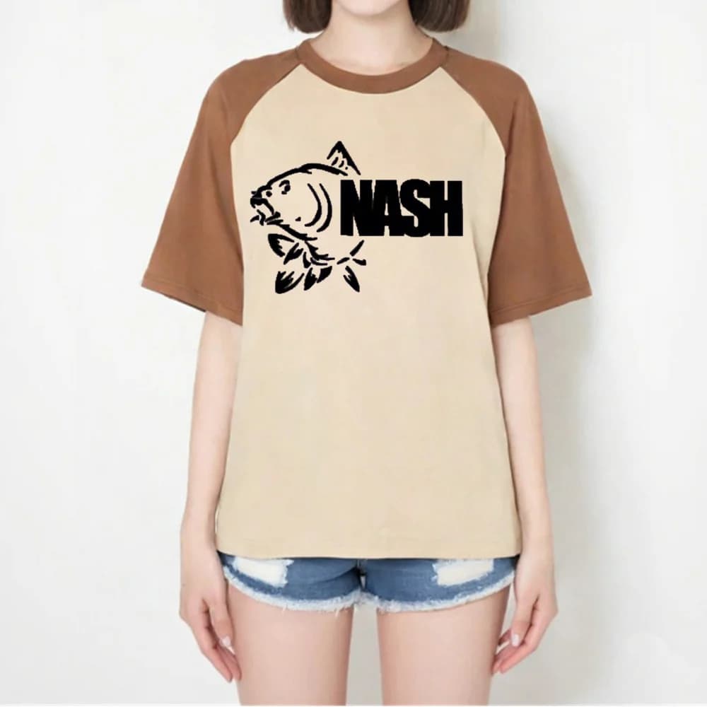 Fishinger Carp Fish Fisherman girl 80s University Gothic Digital t shirt Gothic University Pop Culture Retro korean clothes