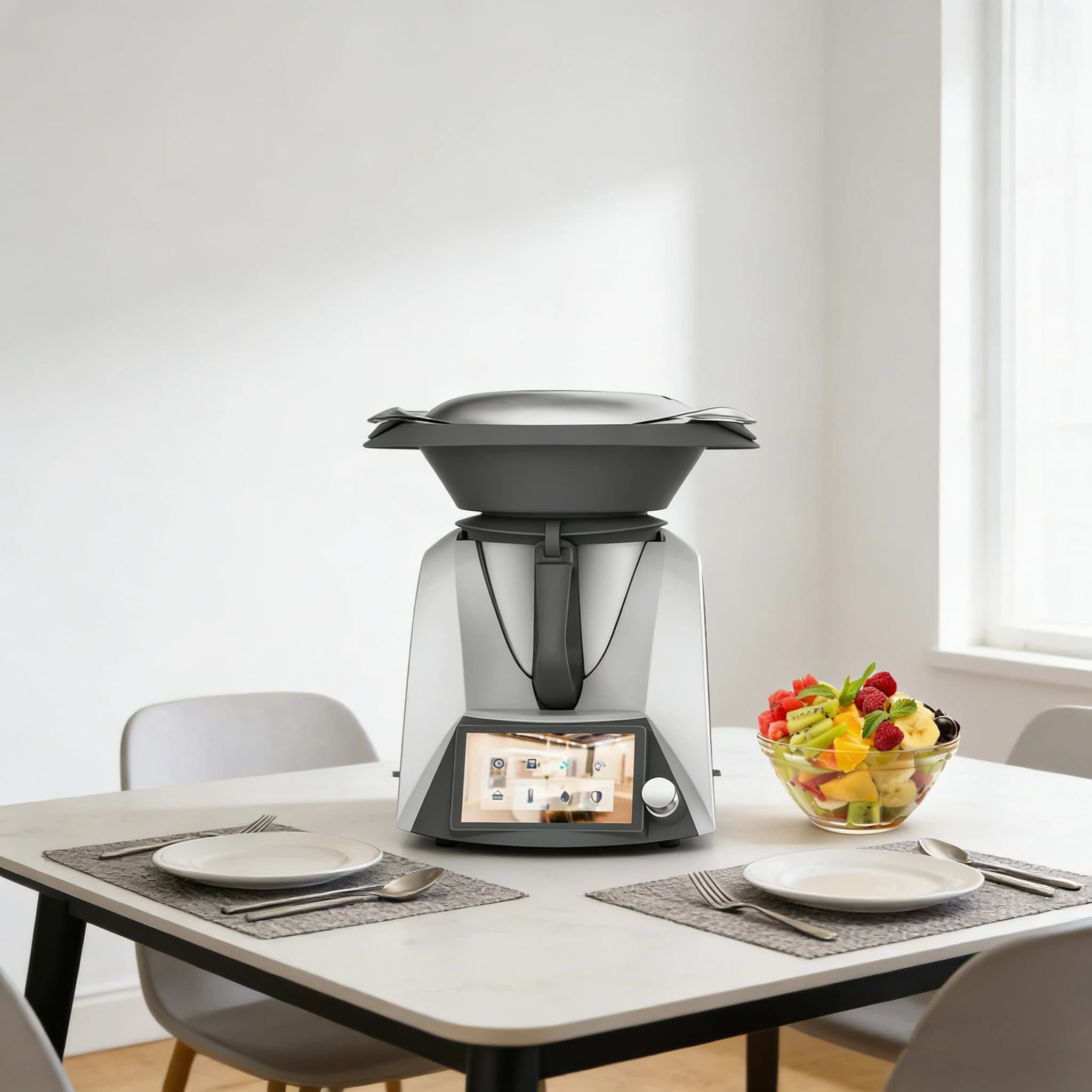 Robot da Cucina Multifunzione Wi-Fi con Display Digitale, Frullatore e Macchina per Zuppe in Acciaio Inox