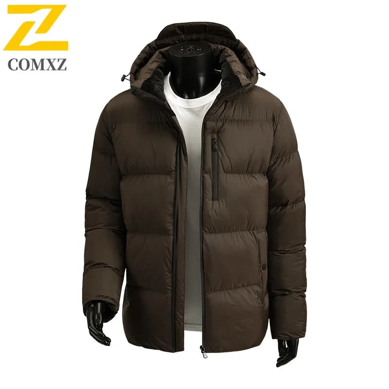 Men winter jacket in cotton new thickened cold proof loose with hood hood coat with casual versatile men zipper coat