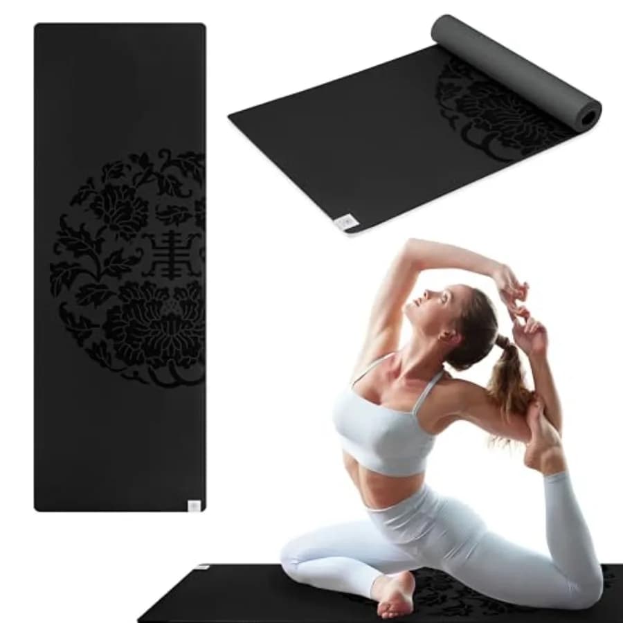 Tappetino Yoga Dry-Grip - Tappetino Antiscivolo Spesso 5mm per Esercizi e Fitness, Yoga Standard o Hot, Pilates e Allenamenti a Terra - Ammortizzato