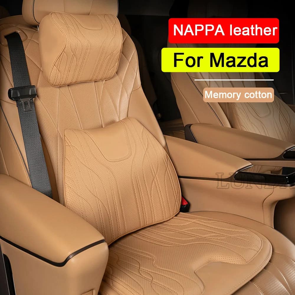 Breathable Car Seat Cushion PU Leather Non-slip Suppor Rest Neck pillow For Mazda 2 3 5 6 Atenza CX-3 CX-4 CX-5 CX-7 CX8 CX-9
