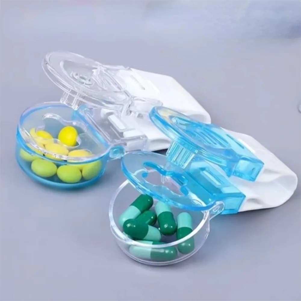 Nuovo Contenitore Portatile Premium per Pillole, Organizzatore da Viaggio per Vitamine, Medicinali e Oli di Pesce