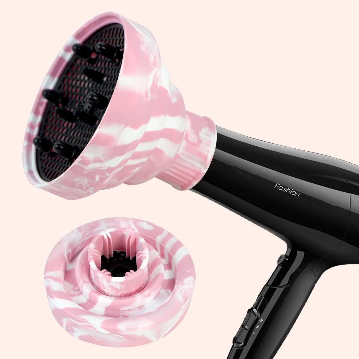 Foldable Silicone Hair dryer diffuser - Portable folding design, universal fit for hair dryer