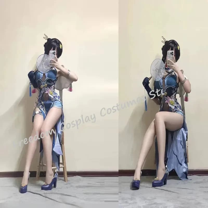 Honkai Star Rail Set completo RuanMei Cosplay Abito sexy Costume Uniforme Ruan Mei Scarpe Perw;3'f,6;t.8'