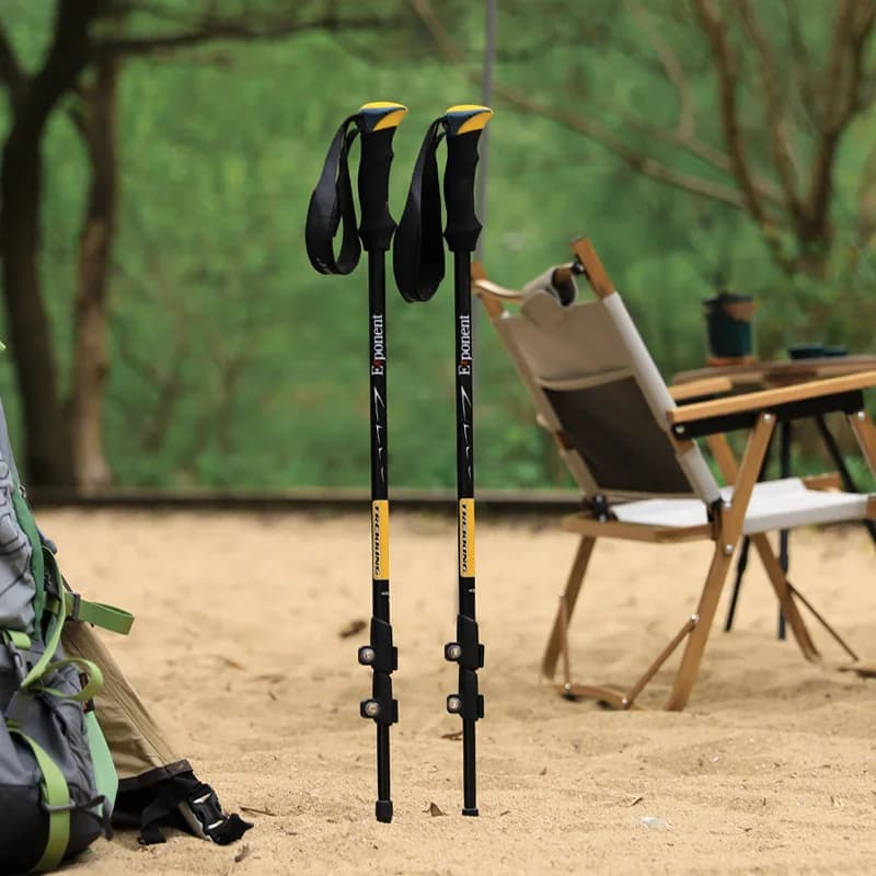 Bastone da Trekking Originale AbuDa, Ultra-Leggero con Blocco Esterno, in Alluminio 7075, per Escursionismo e Fitness