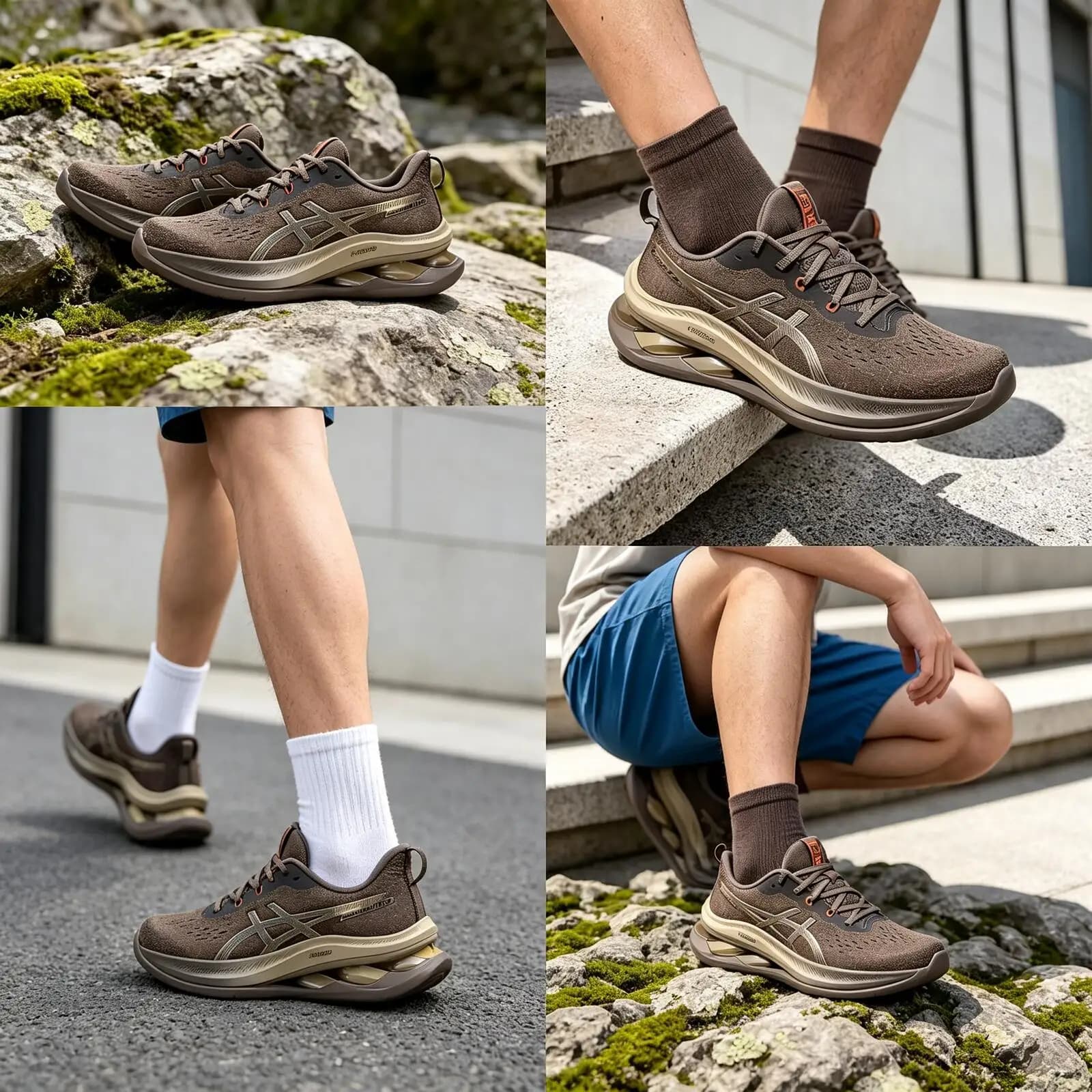 Hot Asics Gel-Kinsei Max Men's Brown Low-Top Running Shoes: Comfortable, Versatile, Durable, And Responsive 1011C204-250