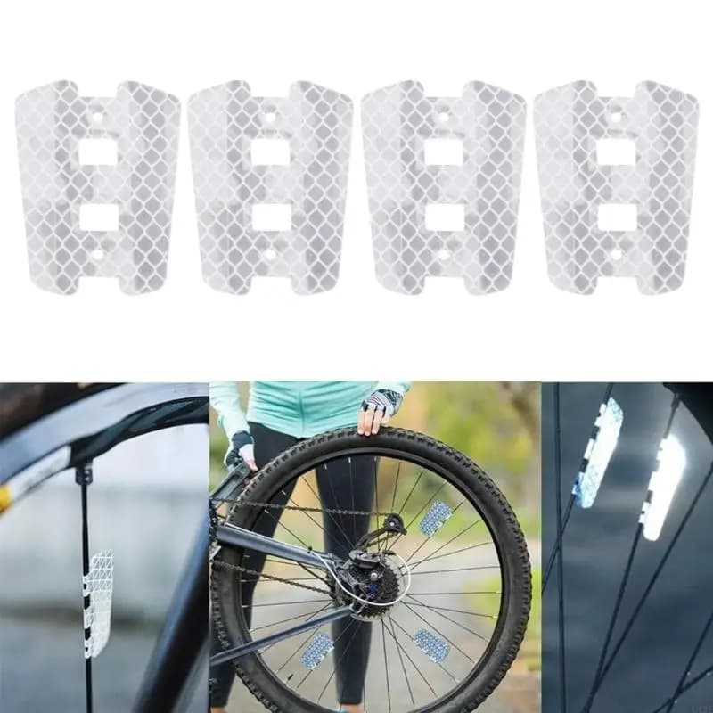 4 pezzi riflettori per biciclette cerchi per bici raggi raggi per ruote riflettori avvertimento sicuro foglio riflettente per il