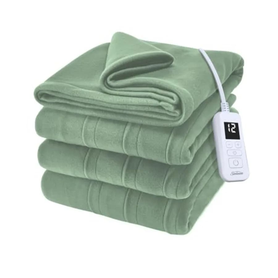 Coperta Elettrica Riscaldata Royal Ultra Fleece, Misura Singola 84" x 62", 12 Impostazioni di Calore, Spegnimento Automatico Selezione 12 Ore, Riscaldamento Rapido