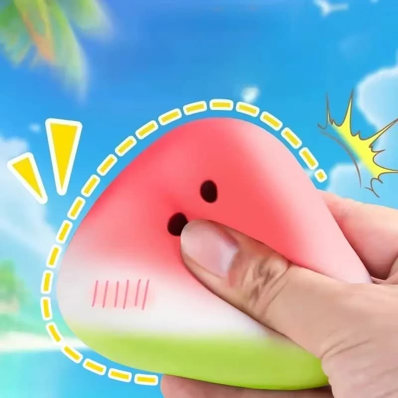 Giocattolo Squishy a Forma di Anguria a Lenta Risalita, Super Morbido Antistress da Spremere per Bambini e Adulti, Giocattolo Antiansia